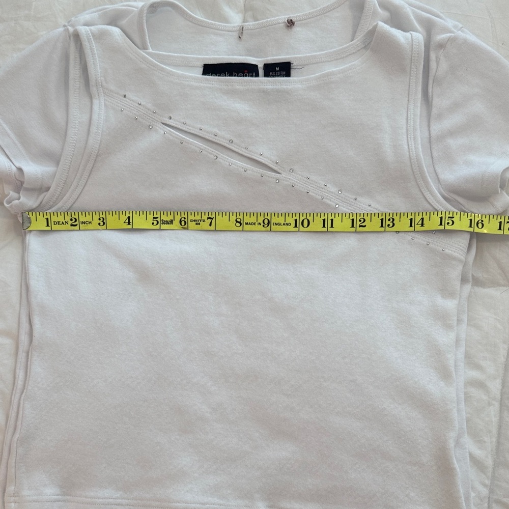 Derek Heart White Tank Tops M - Picture 8 of 10